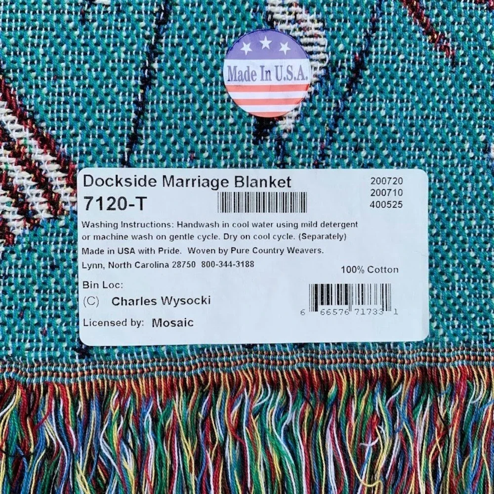 Charles Wysocki Antique Store Quilts Village‎ Home Woven Blanket Throw Tapestry